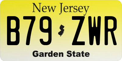NJ license plate B79ZWR