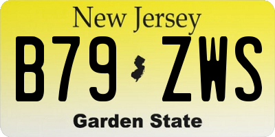 NJ license plate B79ZWS