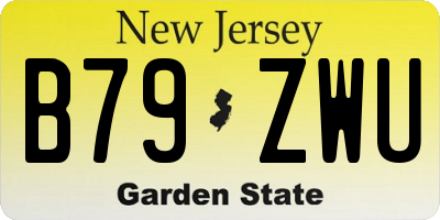 NJ license plate B79ZWU
