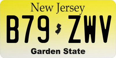 NJ license plate B79ZWV
