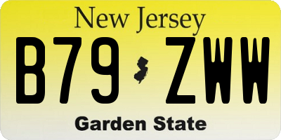 NJ license plate B79ZWW