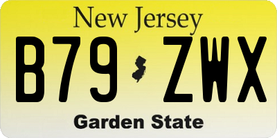 NJ license plate B79ZWX