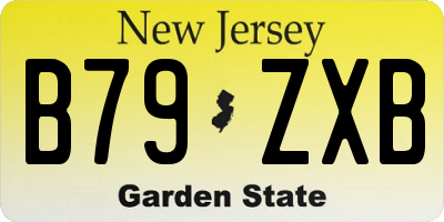 NJ license plate B79ZXB