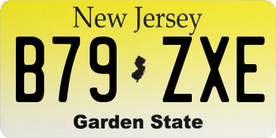 NJ license plate B79ZXE