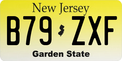 NJ license plate B79ZXF