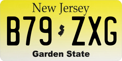 NJ license plate B79ZXG