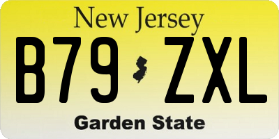 NJ license plate B79ZXL