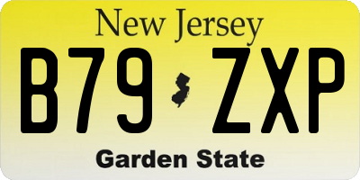NJ license plate B79ZXP