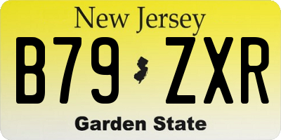NJ license plate B79ZXR
