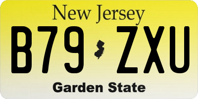 NJ license plate B79ZXU