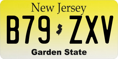 NJ license plate B79ZXV
