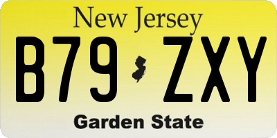 NJ license plate B79ZXY