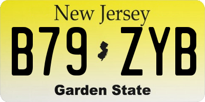 NJ license plate B79ZYB
