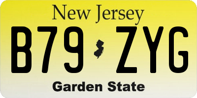 NJ license plate B79ZYG