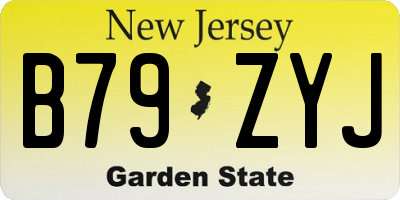 NJ license plate B79ZYJ