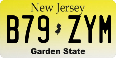 NJ license plate B79ZYM