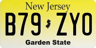 NJ license plate B79ZYO