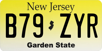 NJ license plate B79ZYR