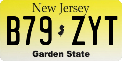 NJ license plate B79ZYT