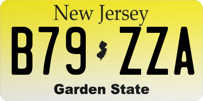 NJ license plate B79ZZA