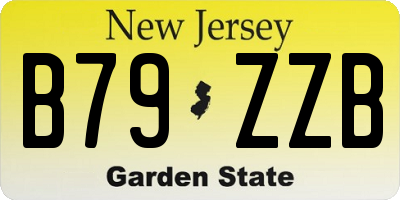 NJ license plate B79ZZB