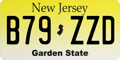NJ license plate B79ZZD