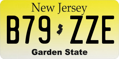 NJ license plate B79ZZE