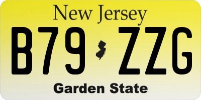 NJ license plate B79ZZG