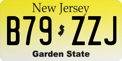 NJ license plate B79ZZJ