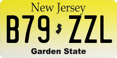 NJ license plate B79ZZL