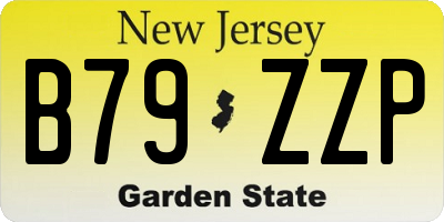 NJ license plate B79ZZP