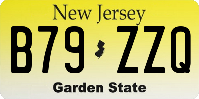 NJ license plate B79ZZQ