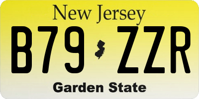 NJ license plate B79ZZR