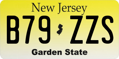 NJ license plate B79ZZS