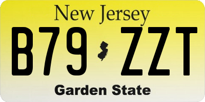 NJ license plate B79ZZT