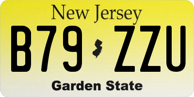 NJ license plate B79ZZU