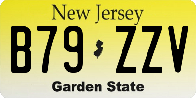 NJ license plate B79ZZV