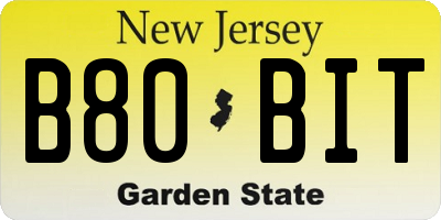 NJ license plate B80BIT