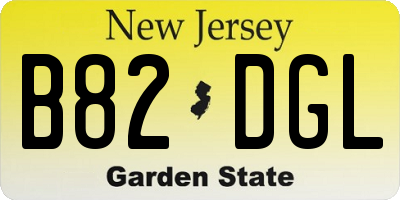 NJ license plate B82DGL