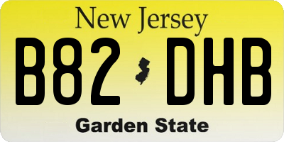 NJ license plate B82DHB