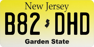 NJ license plate B82DHD