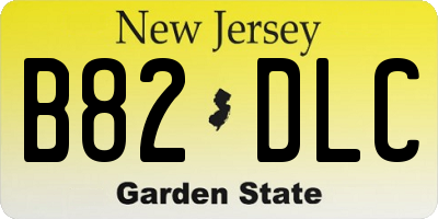 NJ license plate B82DLC