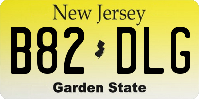 NJ license plate B82DLG