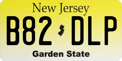 NJ license plate B82DLP