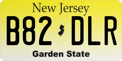 NJ license plate B82DLR