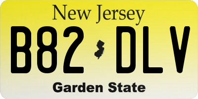 NJ license plate B82DLV