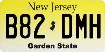 NJ license plate B82DMH