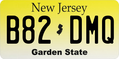 NJ license plate B82DMQ
