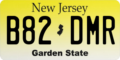 NJ license plate B82DMR