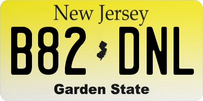 NJ license plate B82DNL